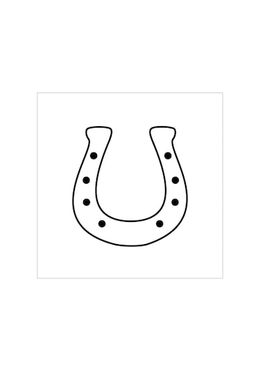 At Nalı Folyo Sticker 20cm Uzunluk Siyah