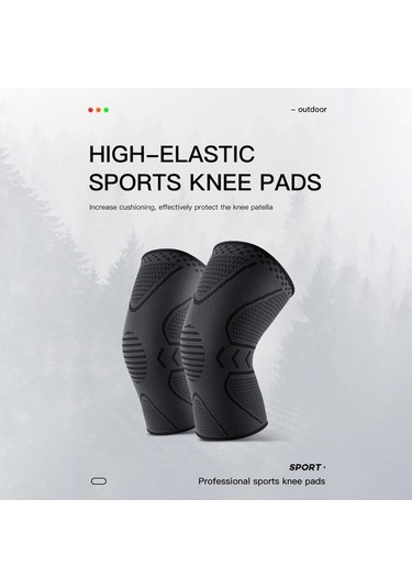 Dancemonkey Esnek Silikon Dizlik - Koşu Bisiklet Spor Konforlu Diz Koruma Gri