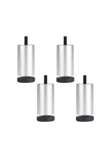 Suntek Magideal 4 Adet Alüminyum Alaşımlı Mobilya Gümüş-12cm