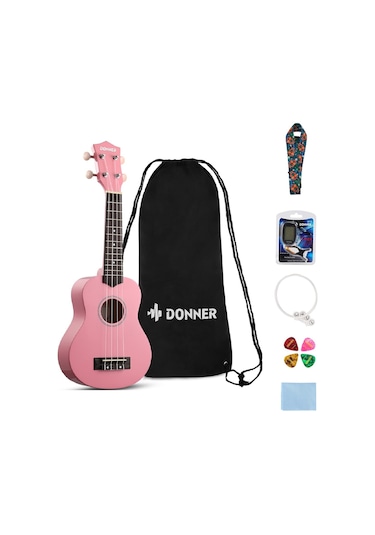 Donner Dus-10k Soprano Ukulele Başlangıç Seti