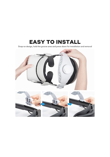 Devaso Vr Gözlük Geri Çekilebilir Ayarlanabilir Kafa Bandı Aksesuarları Meta Quest 3s / Meta Quest 3 / Meta Quest 2 / Meta Quest Pro / Pico 4 / Pico 4 Pro Beyaz