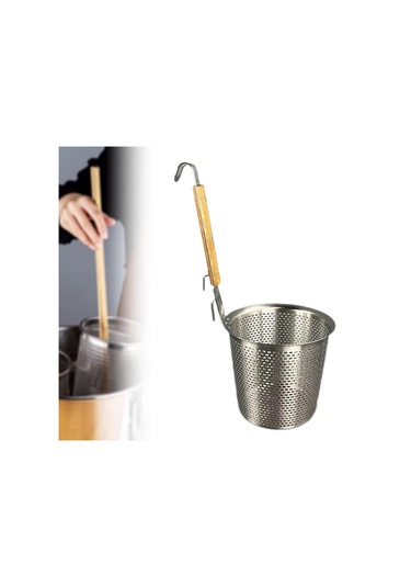 Homyl Gıda Süzgeci Derin Yağda Kızartılmış Yiyecekler Gümüş