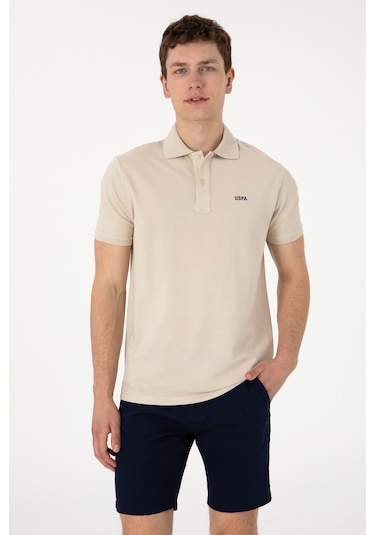 U.S. Polo Assn. Erkek Regular Fit Polo Yaka Taş Basic Tişört 50306007-VR049 U.S. Polo Assn. Erkek Regular Fit Polo Yaka Taş Basic Tişört 50306007-VR049