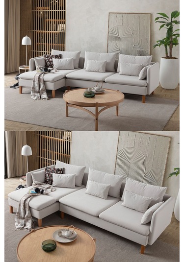 Flexy Köşe Koltuk Takımı Krem