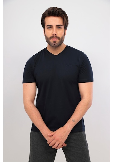 Fore Sport Erkek V Yaka T-shirt Lacivert