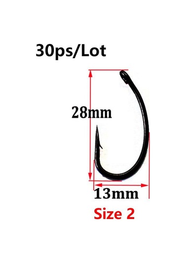 100 Adet Teflon Kaplı Eğri Saplı Sazan Kancaları Dikenli Ağır Dövme Kimyasal Olarak Bilenmiş Sazan Balıkçılık Kanca Mat Siyah Kanca Noktası 2