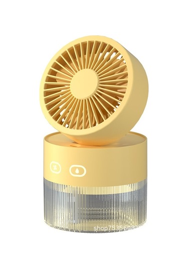 Katlanbilir Soğuk Hava Nemlendirici Sprey Fan - Sarı