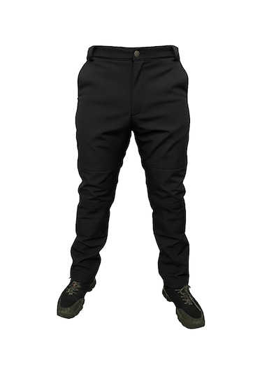 Mysia Outdoor Siyah Soft Shell Pantolon İçi Polarlı Siyah