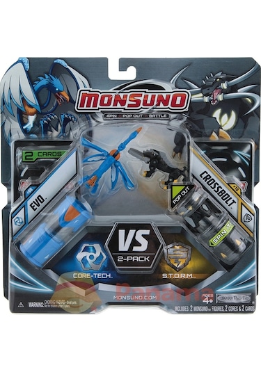 Monsuno 2 Karekterli Fırlatma Tüpü ve Kartlar Evo Vs Crossbolt