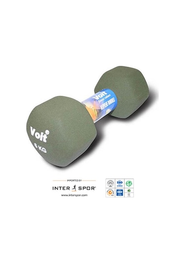 Voit Vdb-04 Altıgen Neopren Dumbell 6 KG Yeşil