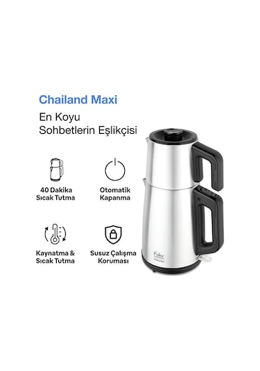 Fakir Chailand Maxi XXL 2 L Çelik Çay Makinesi