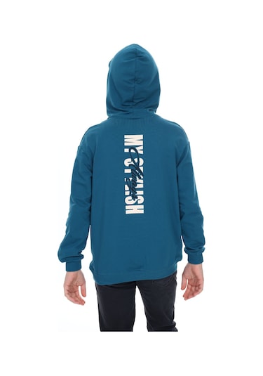 Toontoy Erkek Çocuk Depar Tura Baskılı Sweatshirt Petrol Mavi