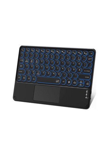 Bluetooth Klavye Tablet İçin Uyumlu Şarjlı-touchpadli-rgb