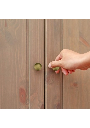 20x Fırçalanmış Altın Vintage Pirinç Kapı Kolu 30 Mm Yuvarlak Mobilya Kolu Ha-xin Diğer