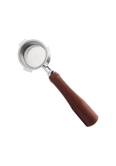 Qingmipy Delonghi Ec685/ec680 Uyumlu 51mm Ahşap Saplı Paslanmaz Çelik Portafiltre Seti, Kaşık Ve Temizleme Fırçası Dahil Diğer