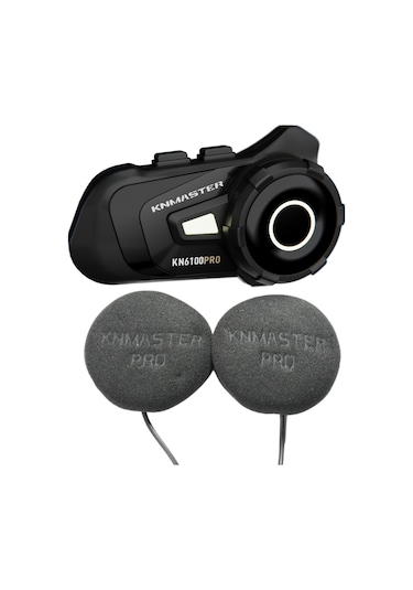 Knmaster Kn6100 Pro Motosiklet Kask İnterkom Bluetooth Intercom Seti Siyah (3.Nesil)