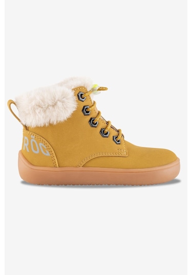 Hopfrög Furry Boots Sarı Nubuk Barefoot Çocuk Botu Sarı
