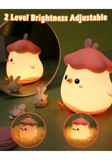 Woukksy Çocuk Gece Lambası Bebek Silikon Gece Lambası, Kawaii
