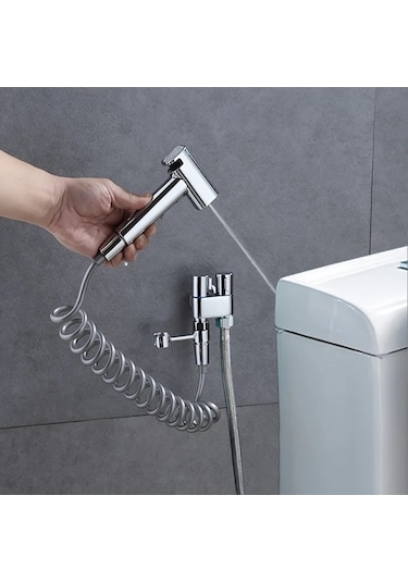 Fastbuy Challenger Altın Dayanıklı Tuvalet Sprey Tabancası 3m Hortumlu Bide Hijyen Aracı Altın