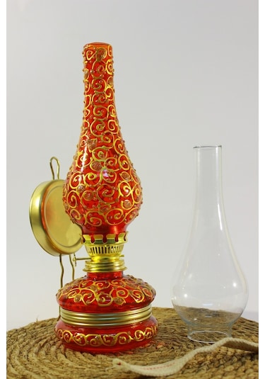 Gaz Lambası:(14No)Vitray Desenli Hediyeli