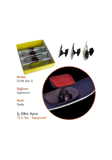 Takgör Iç Dikiz Ayna 3 Lü O-Va Yapıştırma Set-3 Sade 564.050