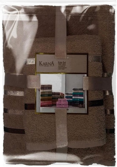 Banyo Havlu Seti 4 Lü Bale Kahverengi