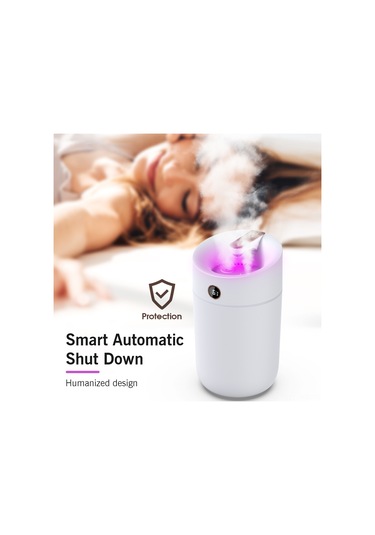 Ruicoo X12 3l Büyük Kapasiteli Ultrasonik Nemlendirici, Otomatik Kapanma, Renkli Gece Işığı, Usb Güç, Sessiz Çalışma