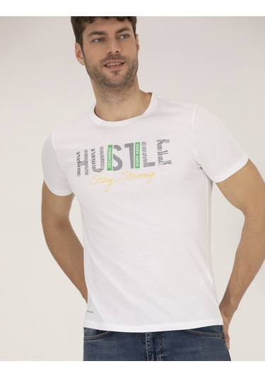 Pierre Cardin Erkek Beyaz Tişört 50262662-Vr013 Beyaz