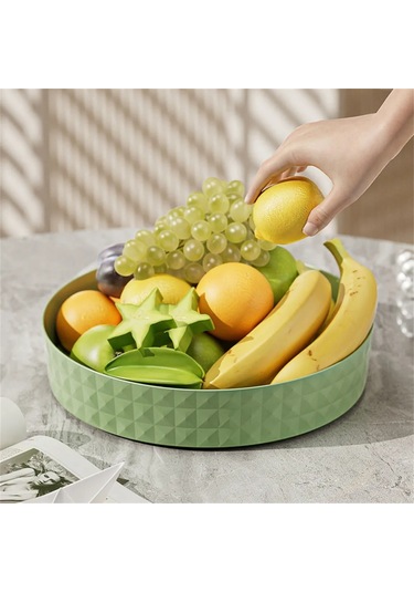 Honmex 22.5 Cm Kare Döner Tepsisi - Çeşitli Kullanimlı Baharat/ Kozmetik/ Ofis Malzemeleri Düzenleyici Organizer Yeşil