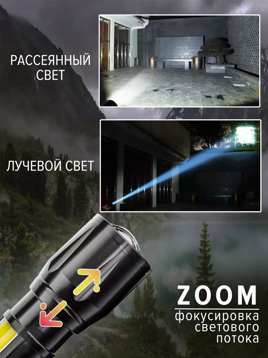 Toftt Şarjlı Led El Feneri 221253190 Siyah