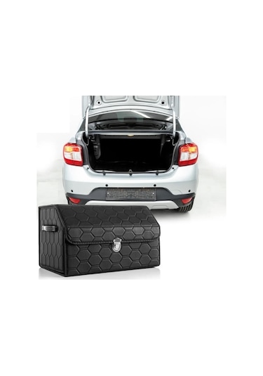 Oto Bagaj Organizeri Kapitone Araç Deri Bagaj Kutu Çanta
