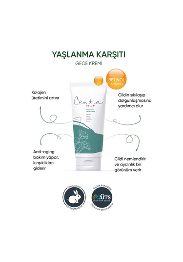 C'enta Beauty Olgun Ciltler için Gündüz Kremi 50 ML + Gece Kremi 50 ML + Peptids Collagen Serum 30 ML