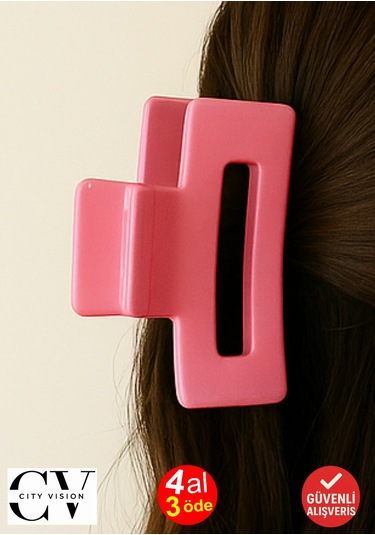 Pembe Renk Televizyon Model Mandal Saç Tokası 11 Cm - Şık Ve Dayanıklı Pembe