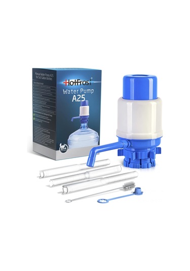 Aubyhe 5 Galon Suluklar İçin El Manuel Su Pompası, Yemek Dereceli Malzeme, Uyumlu Kapağa Takılabilir, Ayarlanabilir Boru Uzunluğu, Koruyucu Kapak Ve Temizleme Fırça MAvi