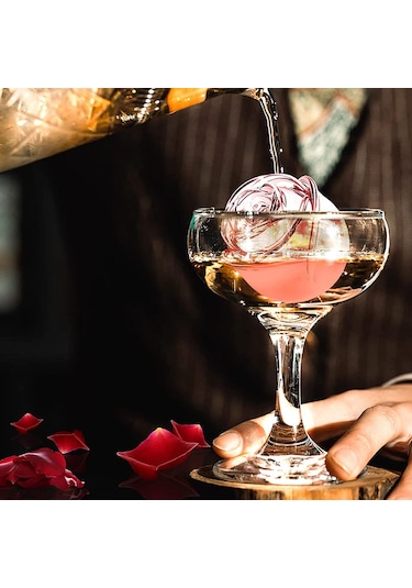 4 Delikli Gül Elmas Şekli Kokteyl Buz Küpü Kalıpları Silikon Buz Topu Makinesi, Renk: Buz Klipsli Gri Diğer