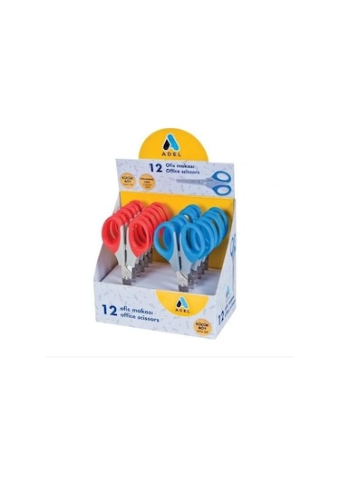 Adel Ofis Küçük Boy Makas 12 Li Stand