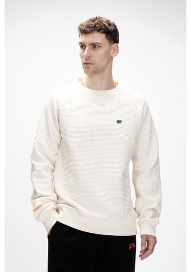 Diez Marshmallow Crewneck Erkek Sweatshirt Beyaz