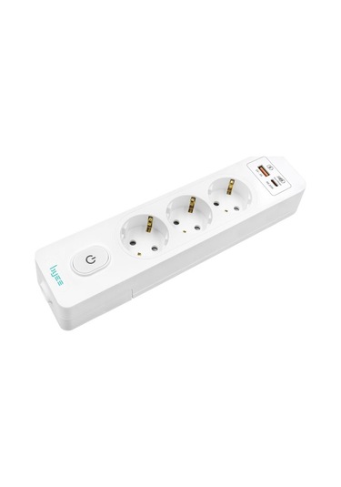 By80-140 Üçlü Anahtarlı Usb Hızlı Şarjlı 20w Topraklı Priz Klemensli