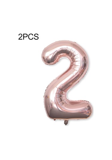 2 Adet 40 Inç Alüminyum Folyo Numarası Balonlar Doğum Günü Düğün Nişan Parti Dekor Çocuk Top Malzemeleri 2-champaign Altın