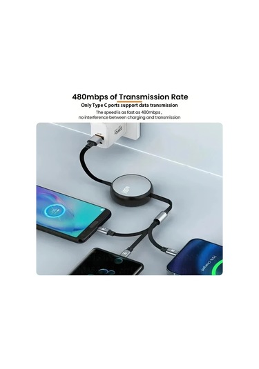 Brightnova 3 İn 1 Data Kablosu 100w 1 2m Yeşil 47 24 İnç 3a 6a Usb Hızlı Şarj İphone Uyumlu 13 14 12 11 Pro X Max Type C Micro Huawei