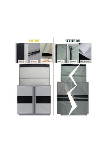 Createtech Yorgan Yastık Ve Klasör Kılıfları İçin Pratik Düzenleyici Depolama Çözümü, Çarşaf Organizer - Ai Gri