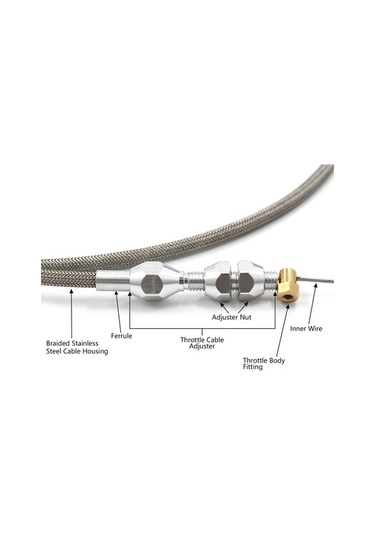 Novahub 36 İnç Kafesli Gaz Tel Takımı Chevrolet Chevy 1997-2007 Ls1 4.8-6.0l Motor İçin Yedek Parça