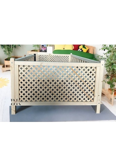 So Chic Doğal Ahşap Montessori Bebek Ve Çocuk Karyolası 70 X 130