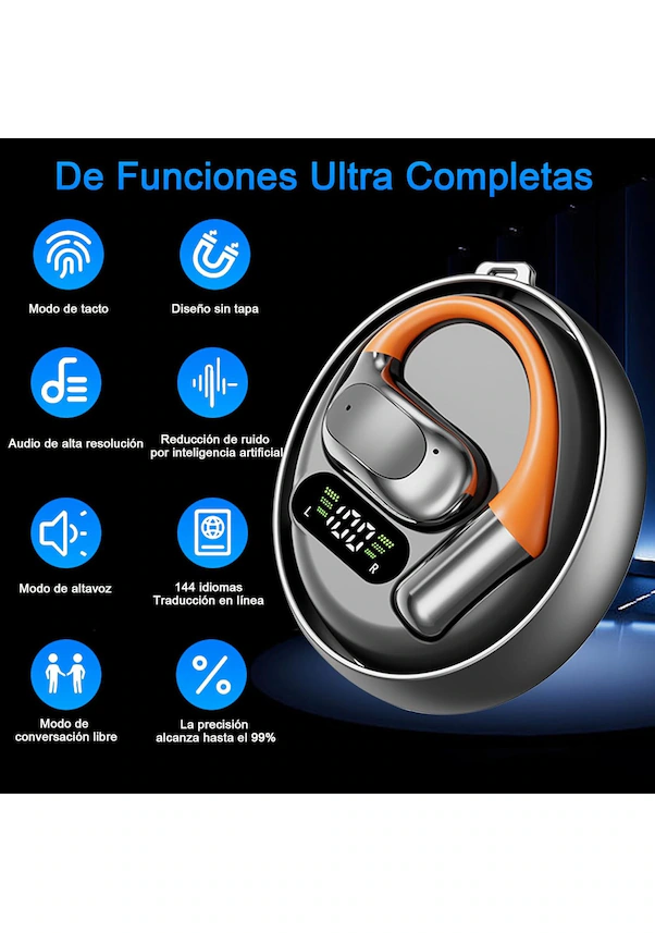 Jianan Aı Translation Earbuds Support Real-time Translation Of 144 Languages, Bluetooth 5.4, 4 Hours Of Battery Life, And Are Available İn Gray. 01