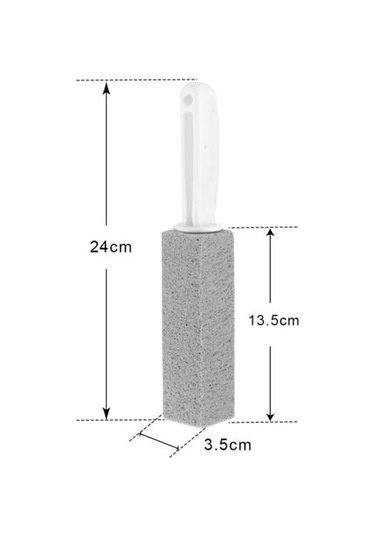 1 Adet / Set Tuvalet Fırçası Doğal Ponza Taş Lavabolar Küvetler Tuvalet Fırçalama Temizleme Fırçası Ev Temizleme Araçları Tuvalet Fırçası Tutucular Antrasit - Beyaz