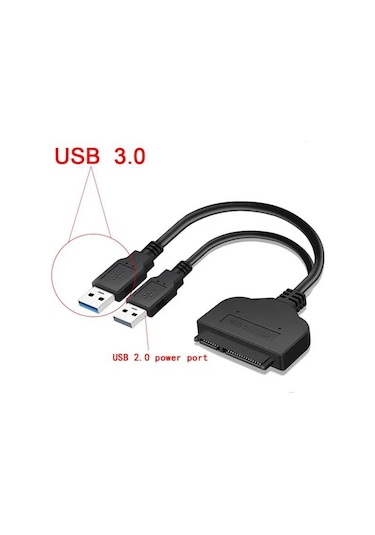 2.5" Usb 3.0 To Sata Hdd Ssd Dönüştürücü Adaptör Kablosu + Koruma Kutusu