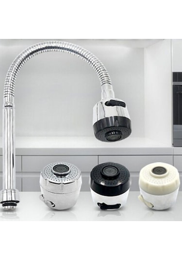 Mutfak Musluğu Kabarcık Püskürtücü Havza Musluğu Fıskiyeli Musluk Filtresi Örgü Köpürtücü Sıçramaya Dayanıklı Emzik Musluk Aksesuarları Gümüş