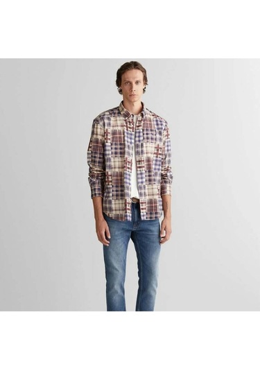 Gant Erkek Bordo Relaxed Fit Gömlek-11406 Bordo