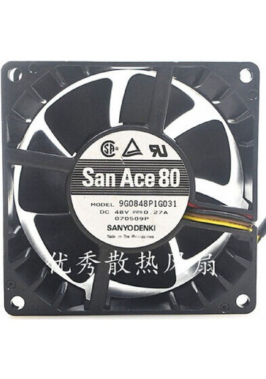 Sanyo 9gv0848p1g031 ,80x38mm 48vdc 138-cfm 3-kablo Fan