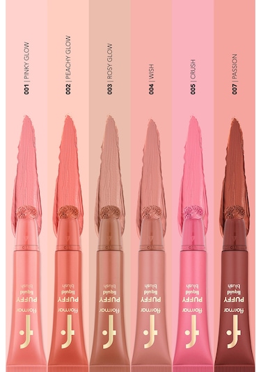 Flormar Puffy Liquid Nemlendirici Etkili & Parlak Bitişli Sünger Aplikatörlü Likit Allık 005 Crush